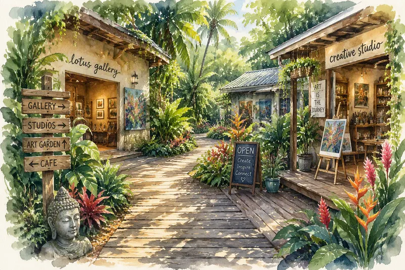 Hua Hin Artist Villagen trooppinen ja vehreä puutarha Hua Hin Artist Villagen trooppinen ja vehreä puutarha