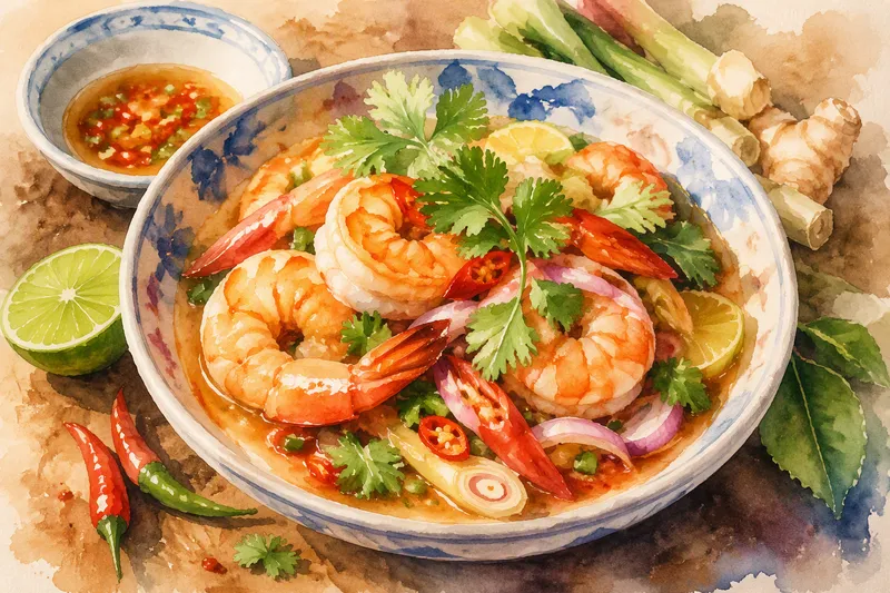 Perinteinen thaimaalainen annos tuoreista raaka-aineista Perinteinen thaimaalainen annos tuoreista raaka-aineista