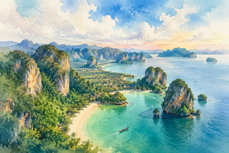 Krabi maisemat ja kalkkikivikalliot Krabi maisemat ja kalkkikivikalliot