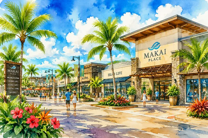 Outlet Mall Pattayan ulkoalue aurinkoisena päivänä