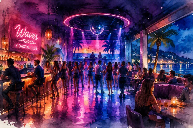 Pattayan Pier Disco Clubin moderni ja valoisa tanssilattia Pattayan Pier Disco Clubin moderni ja valoisa tanssilattia