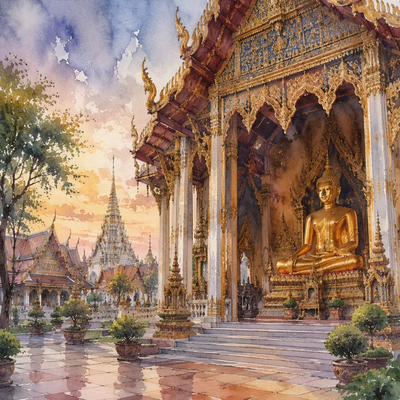 Smaragdi-Buddha-temppelin kullattu patsas Smaragdi-Buddha-temppelin kullattu patsas